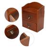 3pcs With Drawers Wooden Storage Box Wood Storage Cabinet Desktop Organizer  Bed Side Table