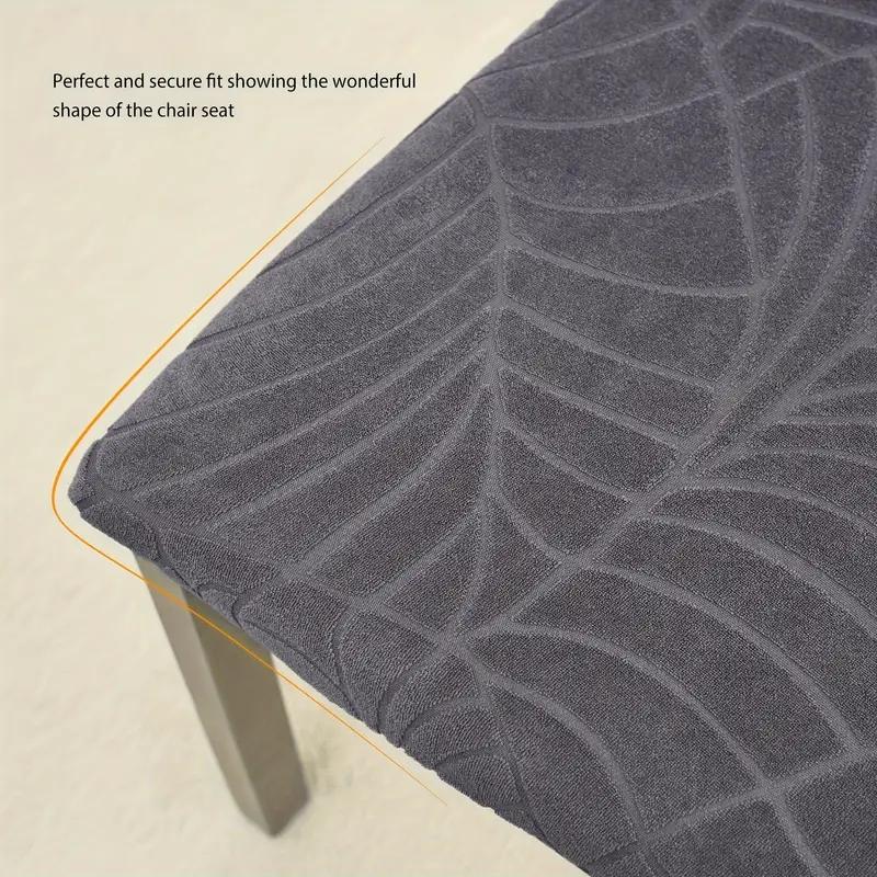 1/2/4/6Pc Jacquard Waterproof Chair Cover Slipcover For Dining Room ,Chair Seat Cover For Wedding Banquet Office Chair Protector