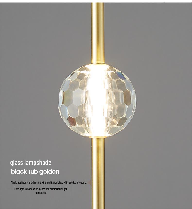 Cross-Border Copper Minimalist Pendant Light for Bedside or Dining