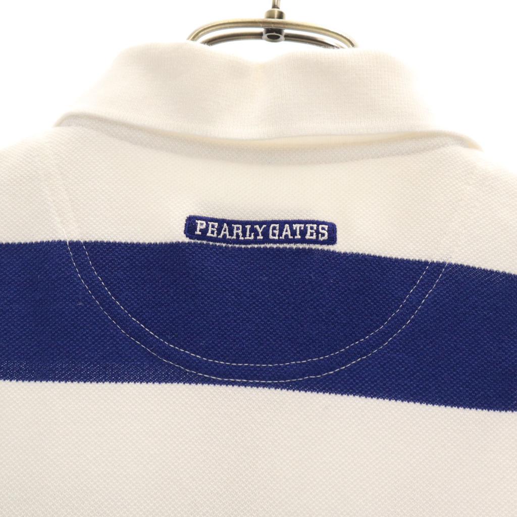 PEARLY GATES made in Japan Border Pattern golf No sleeve Polo one piece Women Used