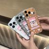 Japan and South Korea fun self-deprecating bear for iPhone17Pro mobile phone case Apple 16 transparent space case 15 soft 14/13
