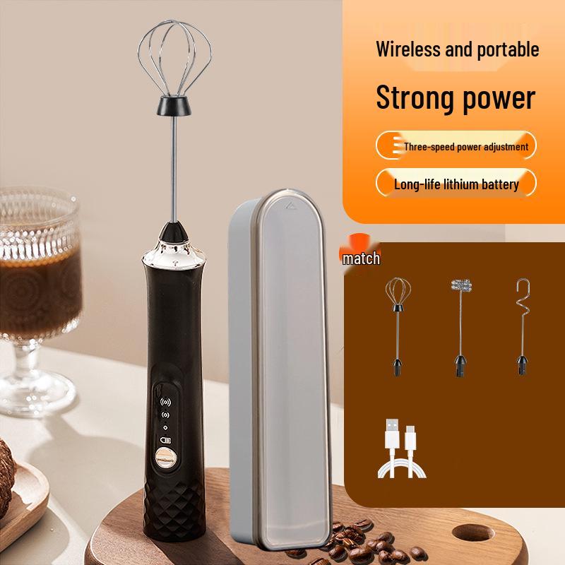 Electric Milk Frother & Mini Mixer for Protein Shakes and Coffee Foam