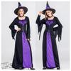 New Halloween witch costume, adult cosplay purple witch dress cosplay costume