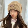 Earmuffs Woolen Beanie Hat Solid Color Winter Hood Hat Cute Plush Ear Protection Hat  Female/Girls
