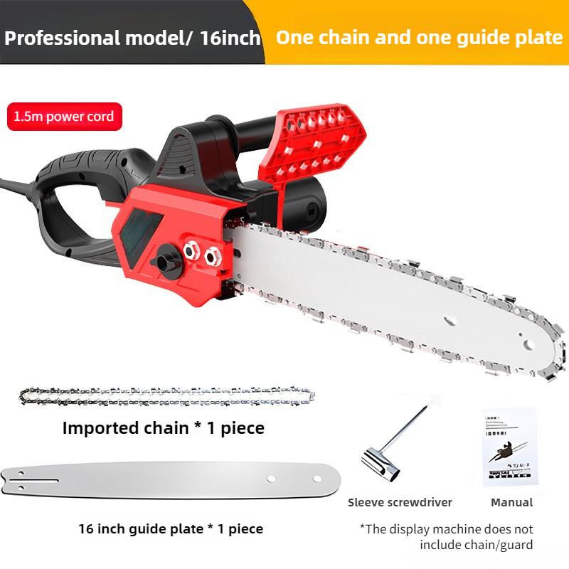 12 Inch/16 Inch High Power Electric Saw Household Multifunctional Electric Chain Saw Cutting and Logging Power Tool