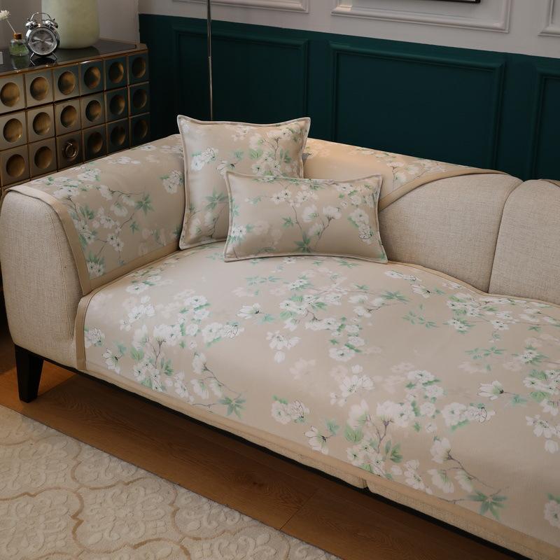 New Summer Sofa Cushion Summer Ice Silk Mat Seat Cushion All Seasons Non-Slip Leather Sofa Cover Cover Cloth Towel