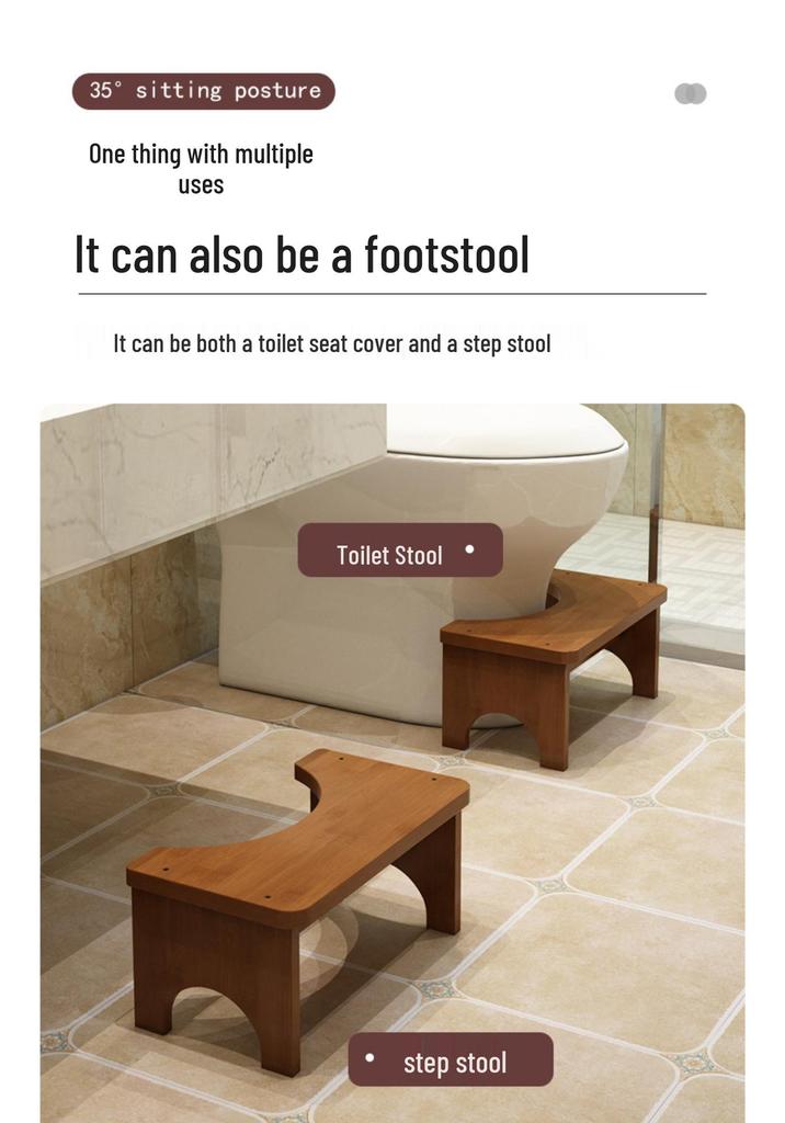 Children's Non-Slip Toilet Footrest Pad - Thickened Bathroom Squat Stool
