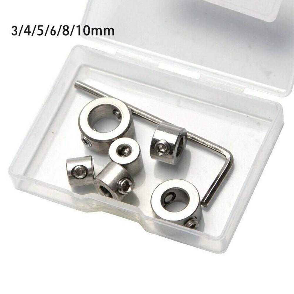 Drill Stop Collar Set 3mm-16mm for Woodworking Projects - 304 Stainless Steel Depth Stopper for Precision Drilling, 12pcs Kit
