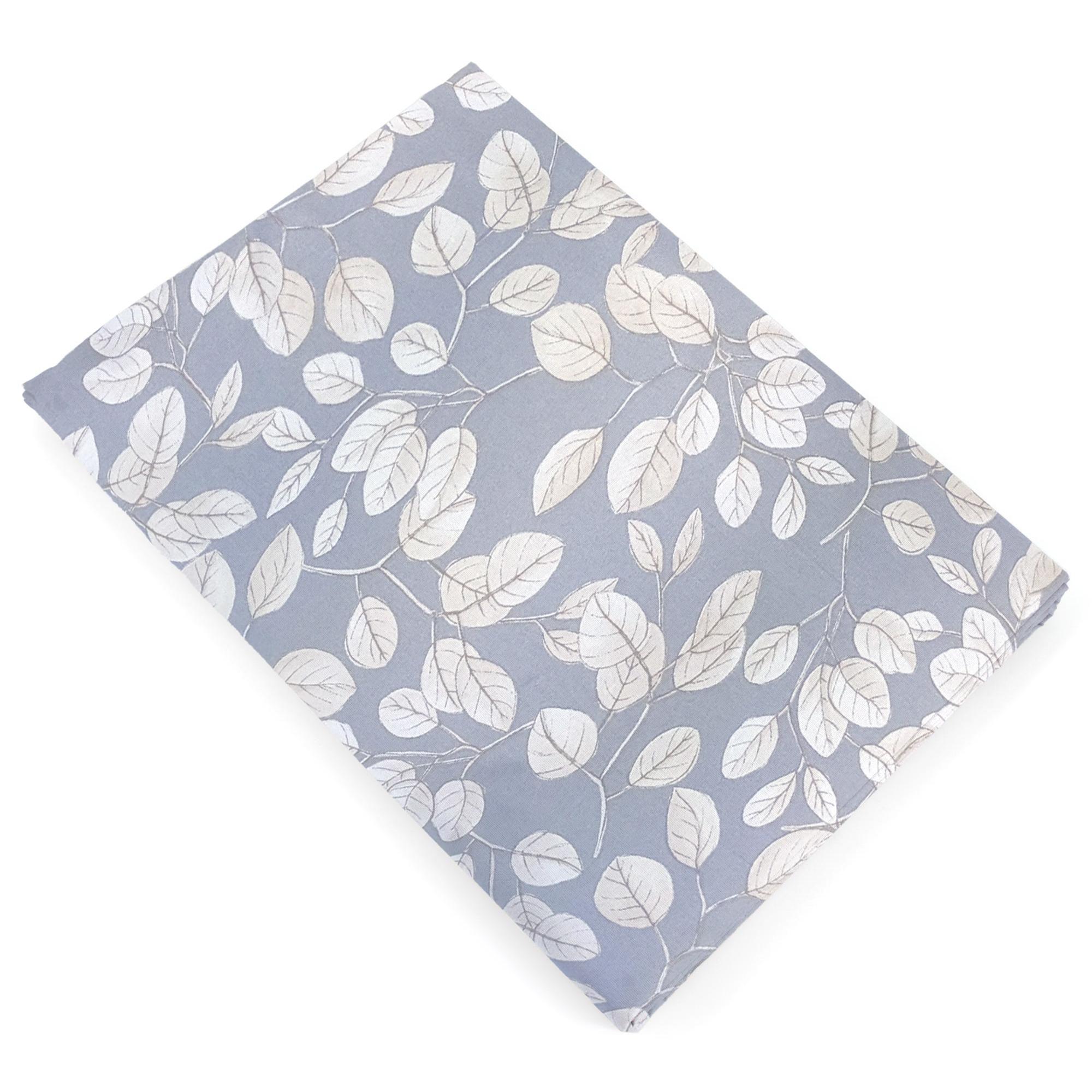 Drap plat percale de coton LISON GRIS