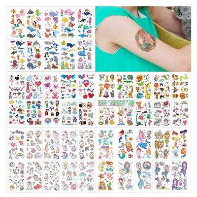 Children's Tattoo Stickers 50-piece Set of Children's Character Replicas, 50 Pieces