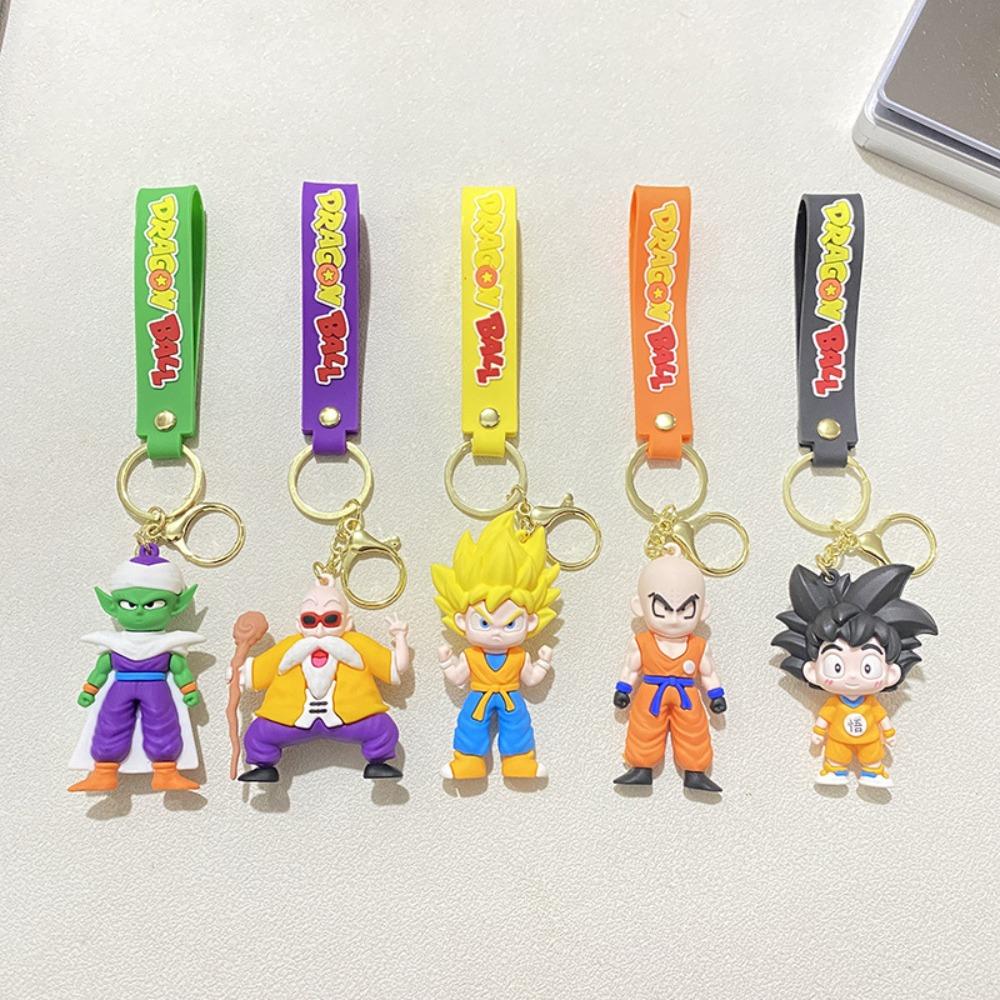 New Fashion Bag Accessories Cartoon Goku Vegeta Super Saiyan Keychain Kawaii llavero Gift for Fans&Couples(Birt