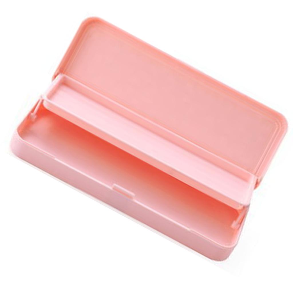 Doppelschichtige Schreibwarenbox in reiner Farbe mit großer Kapazität, Palstic Pencil Stationery Organizer Case