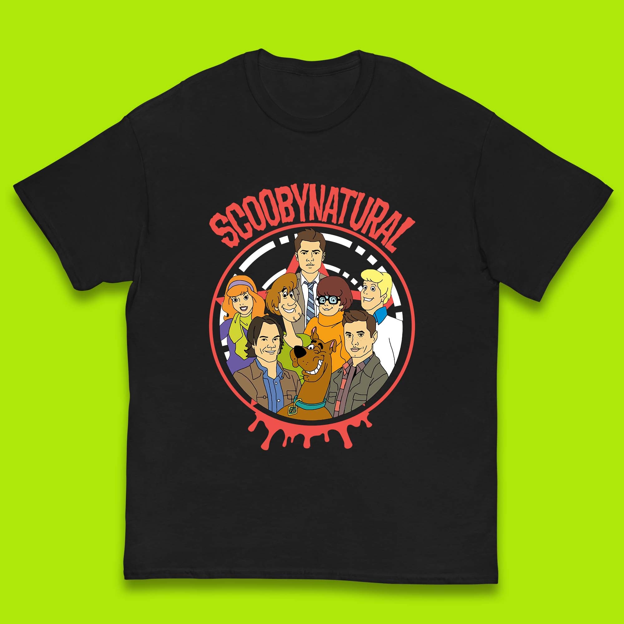 Scooby-Doo Scoobynatural Mash Up Group Shot Poster Happy Halloween Kids T Shirt 150
