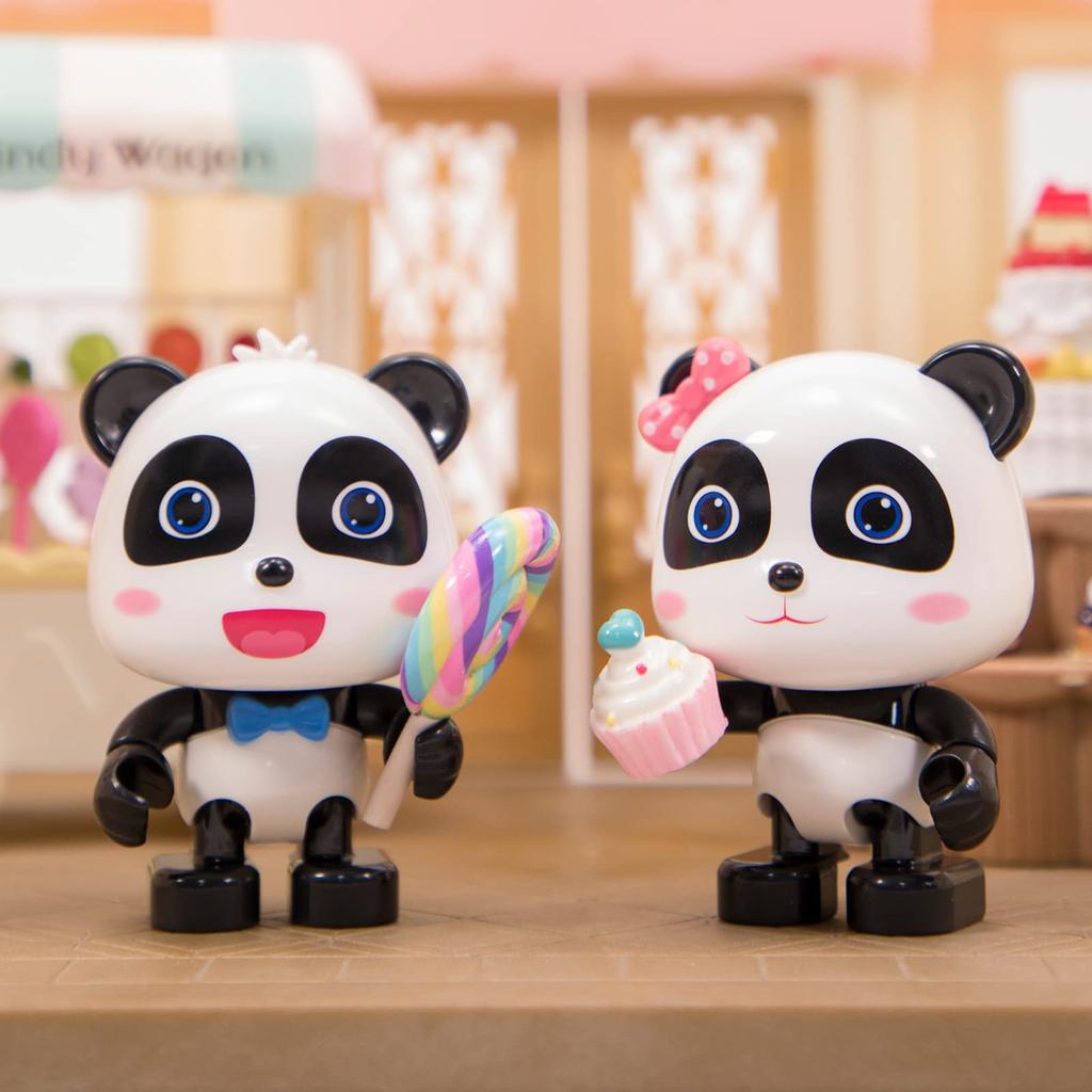 BabyBus Kiki & Miu-Miu Figure, Panda, Educational Toy for Babies and Kids, Ages 0, 1, 2, and 3, Birthday Gift, Baby Bus