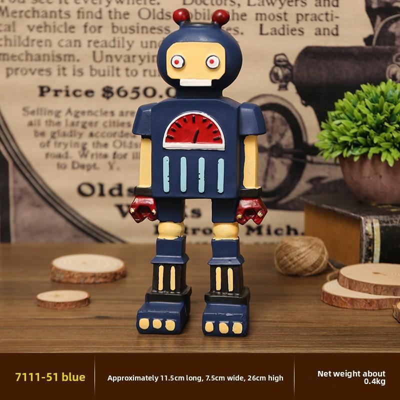 Resin Retro Robot Artwork For Home Office Gift For Teens And Decoration Friends