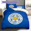 Leicester City FC  Pattern Bedding Quilt Set  Home Decoration  Gift (1 * Duvet Cover + 2 * Pillowcase  Without Core)