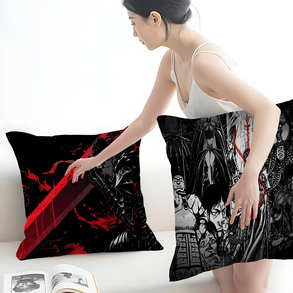 Berserk Guts Hot Anime Personalized Pillow Cover Kids Bedroom Wild Party Decor Pillowcase Kid Birthday Shower Gift