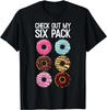 Check Out My Six Pack Funny Donut Lover Dad Bod Junk Food Gift Unisex T-Shirt