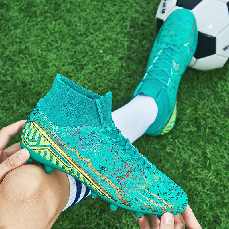 35-47 Nuevos zapatos de fútbol para deportes al aire libre, antideslizantes y resistentes al desgaste, de alta calidad, con absorción de impacto