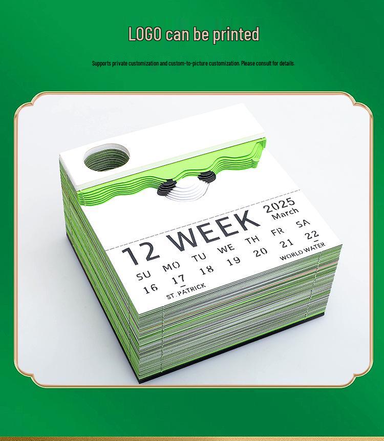 3D Panda Stereo Sticky Notes & Creative Calendar Sculpture Gift