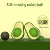 Avocado Catnip Ball Toy: Self-Play Teaser & Lickable Treat for Cats