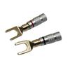 Upgrades Gold Plated U Type Banana Plug Y Speaker Fork Audiophile Plugs for Home Theater & Professional Audio System