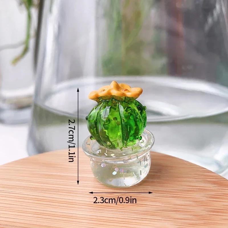 Mini Kaktus Figuren Ornamente Harz Kaktus Bonsai Dekor Skulpturen und Figuren Desktop Ornament Auto Heimdekoration