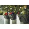 Plantekasse med fat og balkongholder - PLASTIKEN - Antrasitt - 50x20cm - 10 L