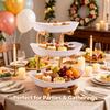 Oval Fruit Bowl Stand with Bamboo Stand Tiered Serving Tray Snack Storage Holder  Home&Party Use