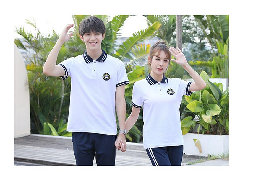 2023 Summer Short Sleeve T-shirt School Uniform Set for Junior & High School Students - Boys & Girls Two-piece Sports Class Uniform