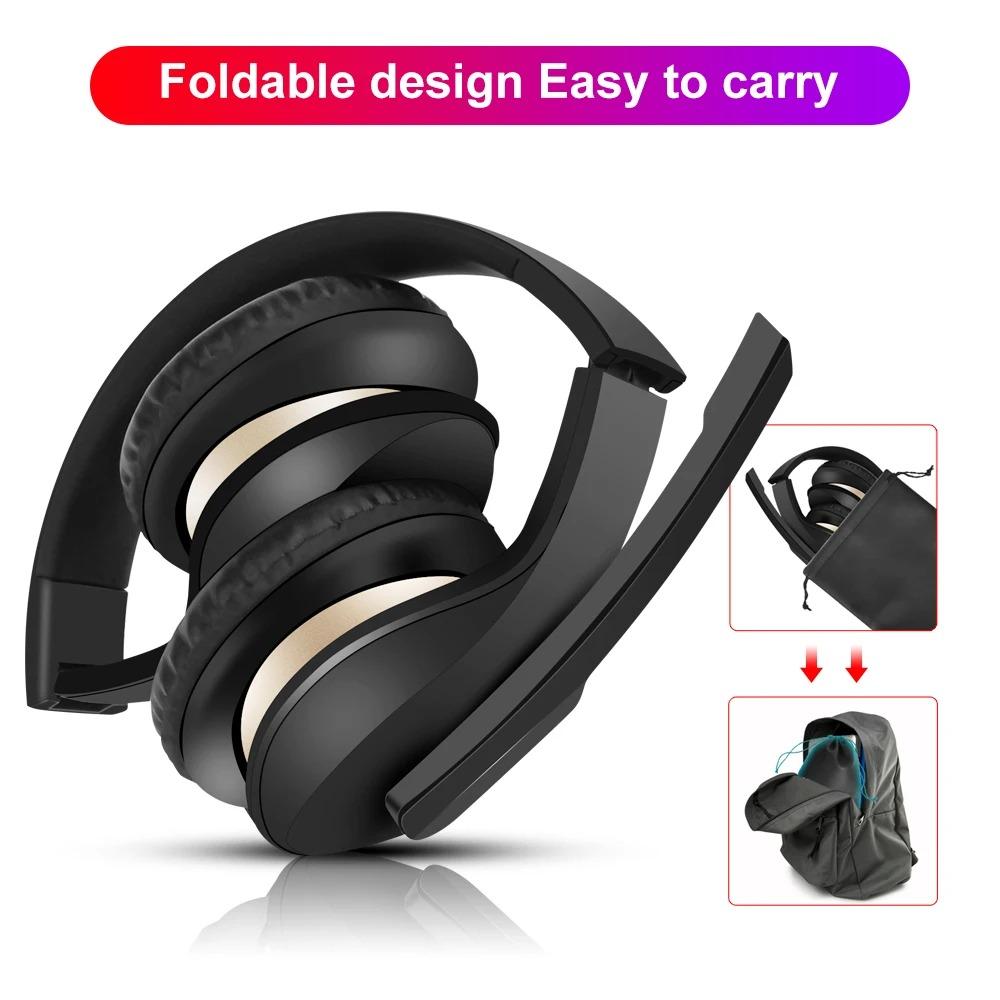 Casque Gaming V6 Stéréo avec Microphone pour Nintendo Switch Casque Gaming Filaire 3,5 mm pour Ps4 PC