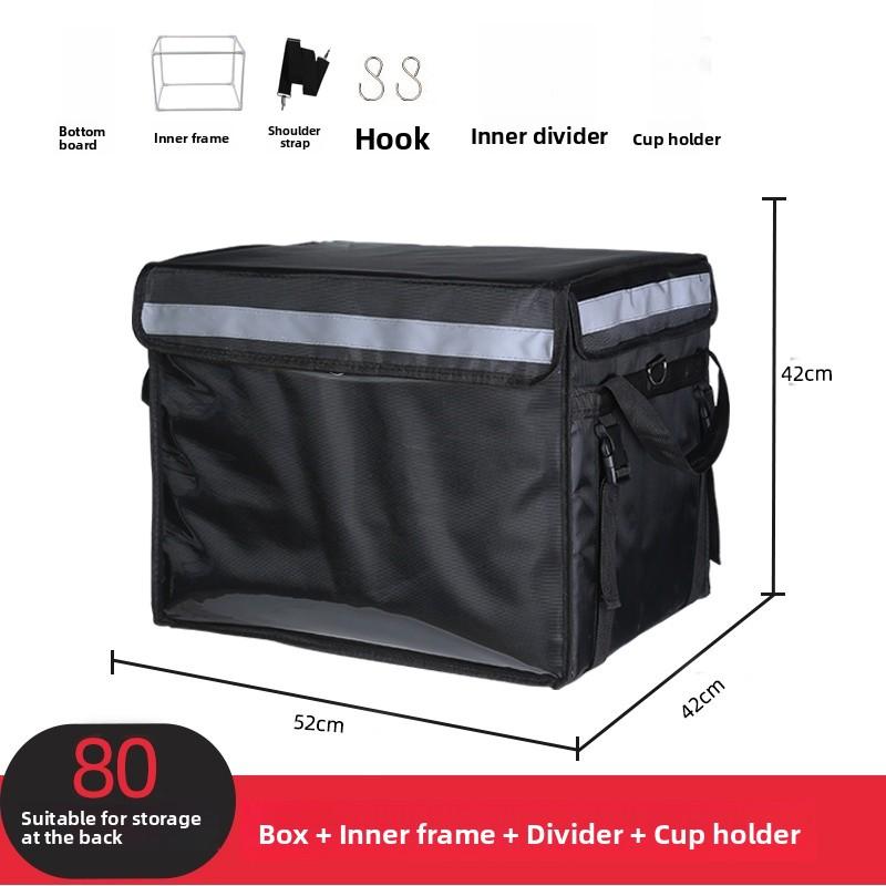 Schwarze Wasserdichte Lebensmittel-Liefer-Isolierbox Kleine Mittlere Große 30 45 62L Größen Lokale Lieferung Kühltasche Picknick BBQ Zubehör