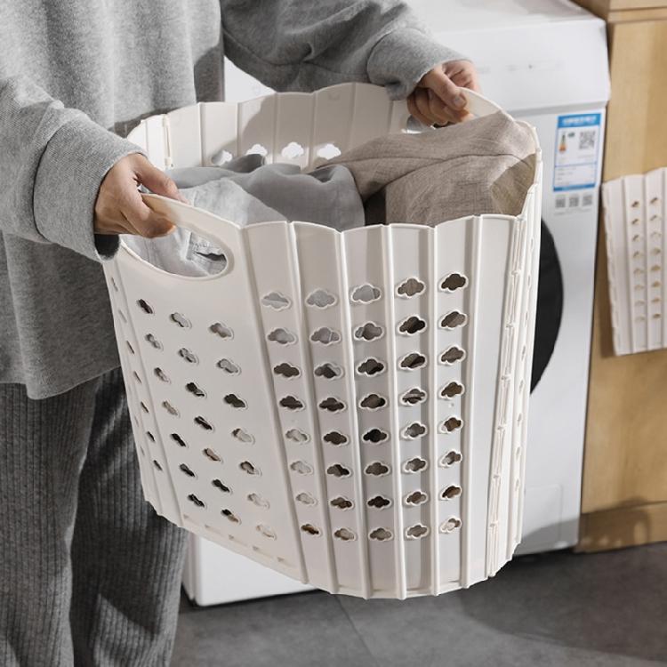 Faltbarer Aufbewahrungskorb Wäschekorb für Schmutzwäsche Tragbarer Spielzeug-Wäsche-Hohl-Organizer Multifunktionale Badezimmeraufbewahrung