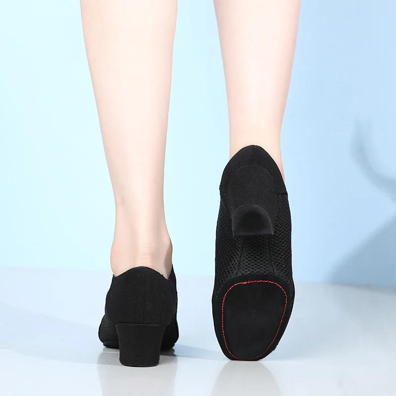  Latin Dance Shoes Jazz Ballroom Dancing Shoe Woman High Heels Children Training Modern Tango Women Sneakers Female ballet