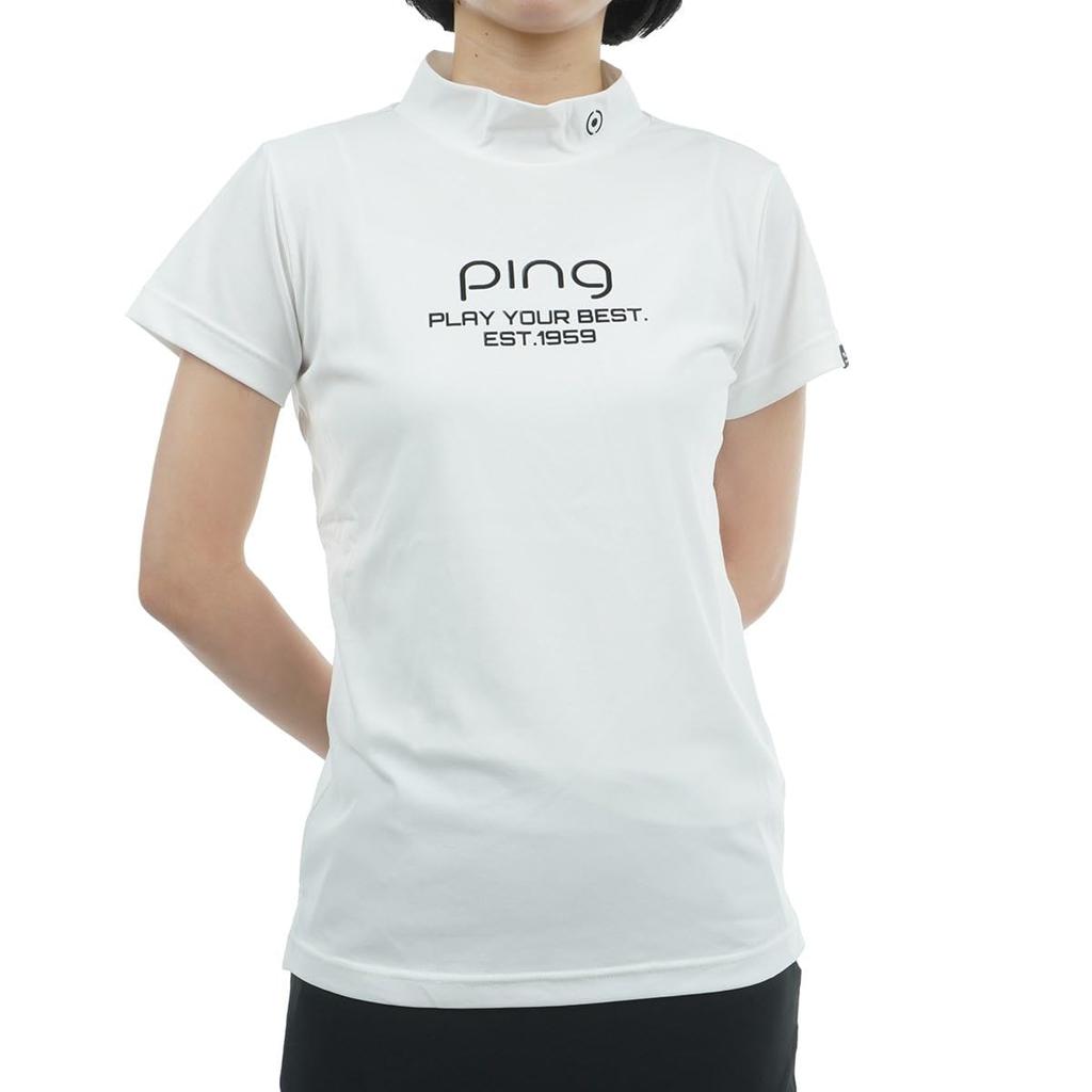 Ping Apparel Short Sleeve High Neck Shirt Lightweight and Golf Size S Women's (Sarai Tech Quick-Drying) / / 622-4167304 030_White,