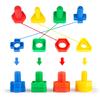 4PCS Matching Screw Random Mix Color DIY Plastic Nuts And Bolts Interactive Color Shape Cognition Montessori Educational Toy ZYF