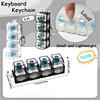 Beleuchtet LED Tastatur Schlüsselanhänger Fidget Spielzeug Clicker Sensorisches Spielzeug Stressabbau für Tastatur Schlüsselanhänger Fidget Gadget für Erwachsene Spielzeug