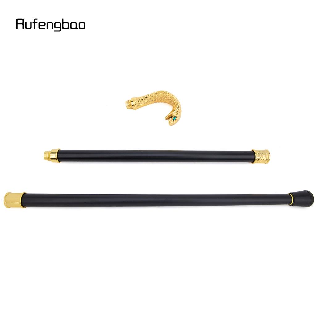Goldener Luxus Kobra Schlangengriff Mode Gehstock für Party Dekoration Gehstock Eleganter Krummstab Knauf Gehstock 94cm