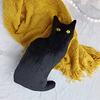 New Styles Cool Plush Stuffered Dolls Black White Cat Realistic Cat Animal Pillow Home Decorations