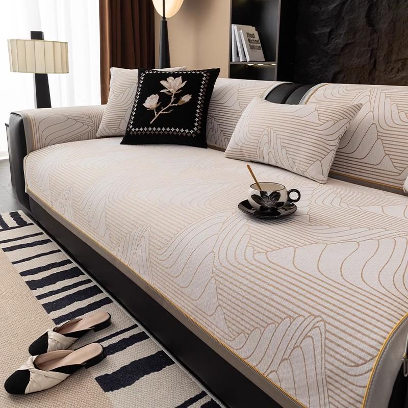 Four Seasons Living Room Non-slip Sofa Cushion Couch Sofa Covers Mat Chenille Slipcover Funda Sofa Mats
