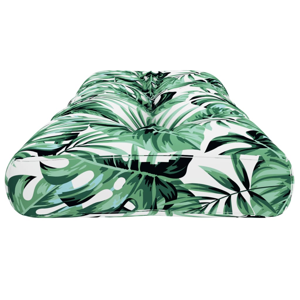 Pallet Cushion with Leaf Pattern 120 X 40 X 12 Cm Fabric