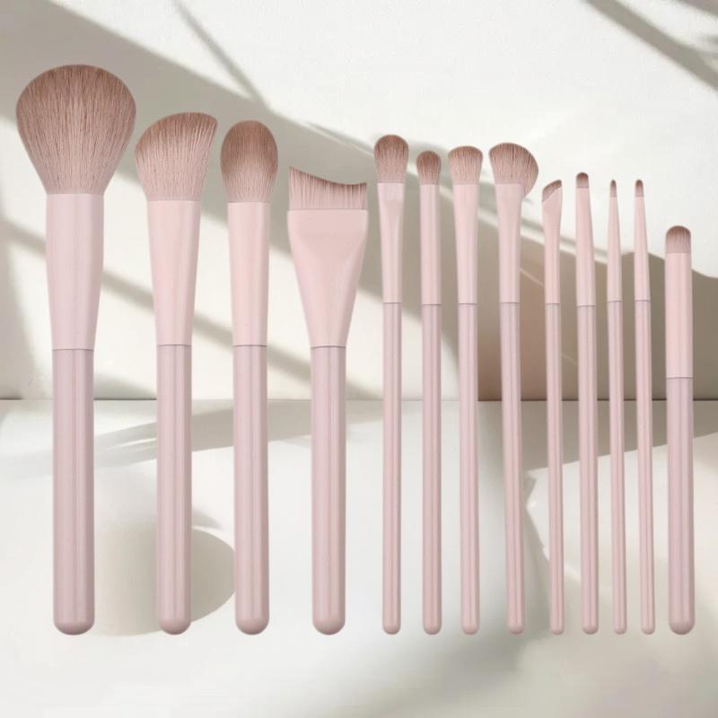 13-Piece Professional Makeup Brush Set, Vegan & Cruelty-Free Synthetic Bristles for Full Face Application, Soft & Durable