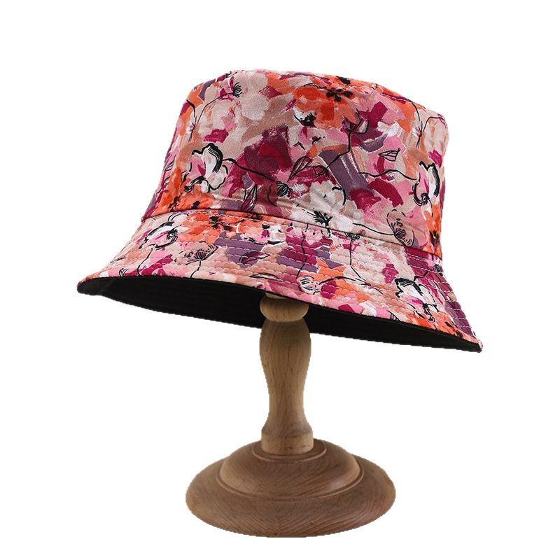 Spring Summer Floral Fisherman Cap With Sunshade And Ventilation For Casual Wear
