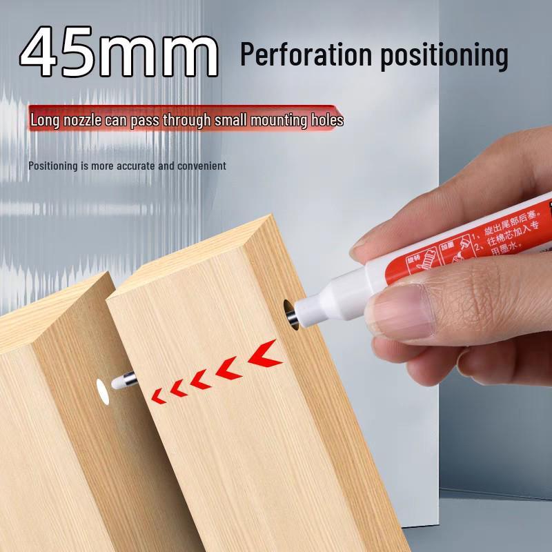 Jin Wannian Refillable Waterproof 45mm Long Head Marker for Construction, Woodworking, Glass, and Oil-Based Drawings