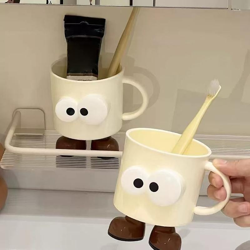 1 Piece Of Mouthwash Cup Household Toothbrush Cup Couple Girl Toothbrush Cup Cute Cartoon Wash Cup Anti-Fall