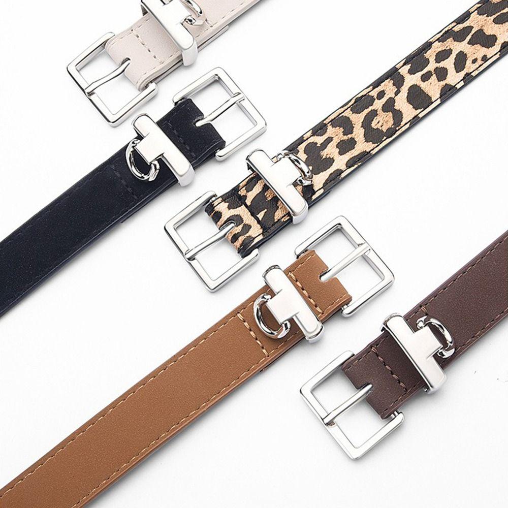 Designer Women's Belt Leopard Pattern Dress Jeans Belt Casual Leather Waist Belt  Decoration