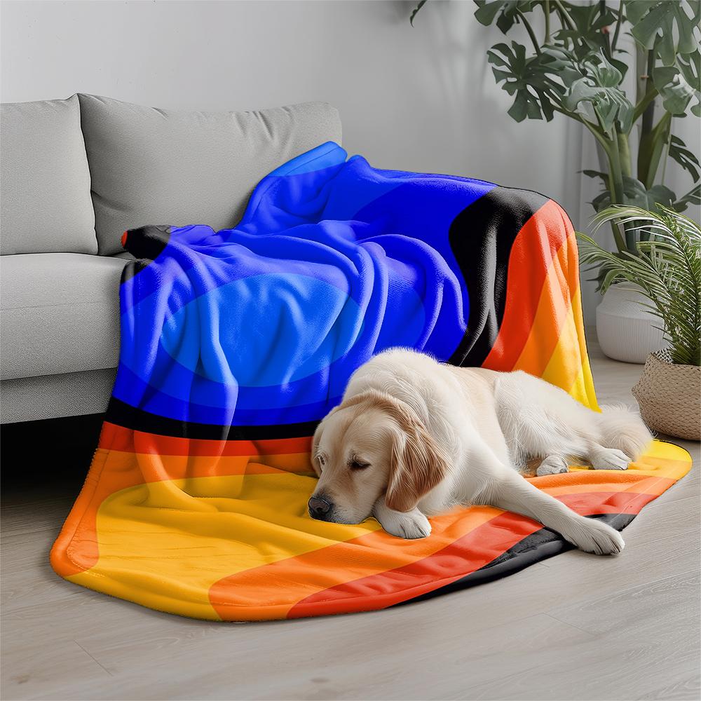 Colorful Abstract Blanket Microfiber Flannel Cover Blanket Bedroom Living Room Sofa Soft And Comfortable Home Decoration