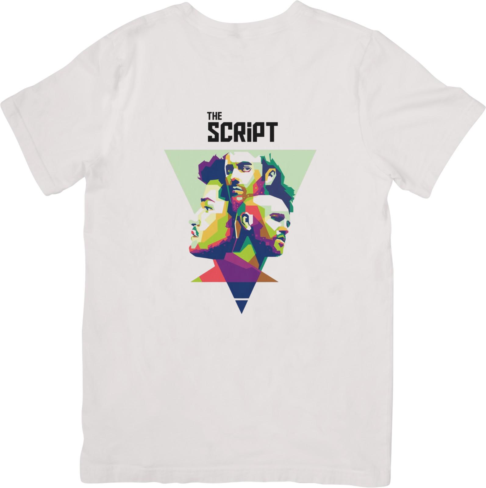 The Script Music Fit for Men Women Quality Cotton T-Shirt White. XL