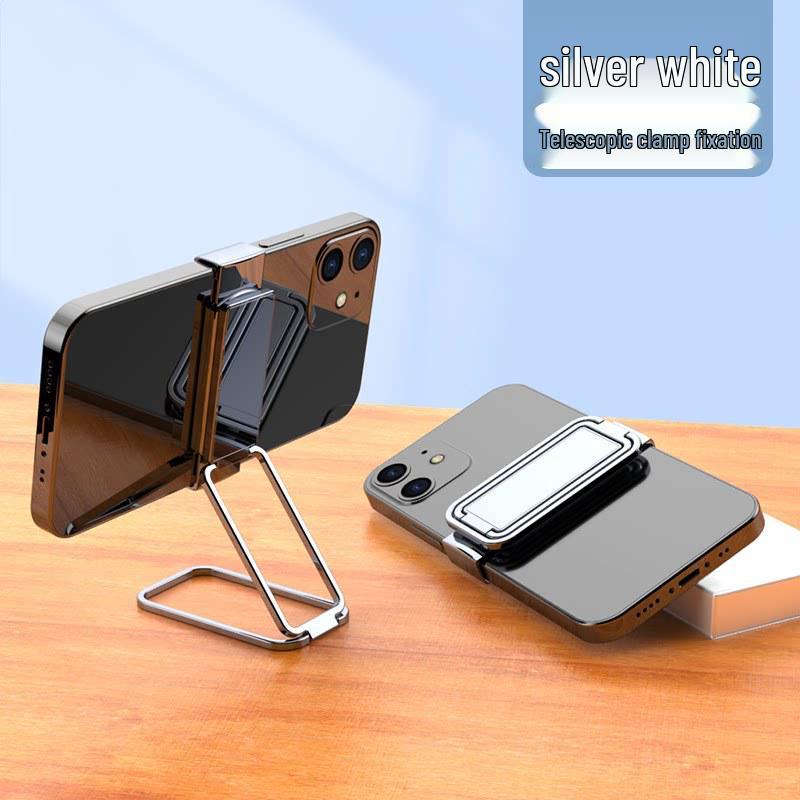

Snap-on Metal Phone Holder: 360° Rotating, Telescopic, Folding, Portable, Vertical & Horizontal Use
