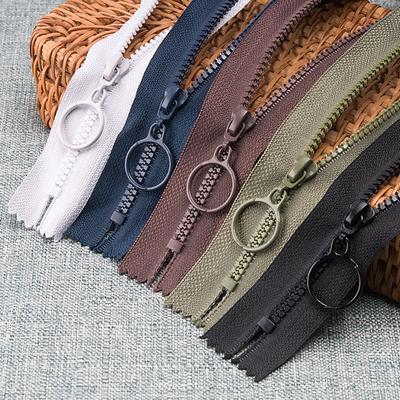 Cremalleras de Resina de Extremo Cerrado 3# para Coser Decorativas de Color para Niños 25cm Tirador de Cremallera Cremallera para Saco de Dormir para Accesorio de Prenda